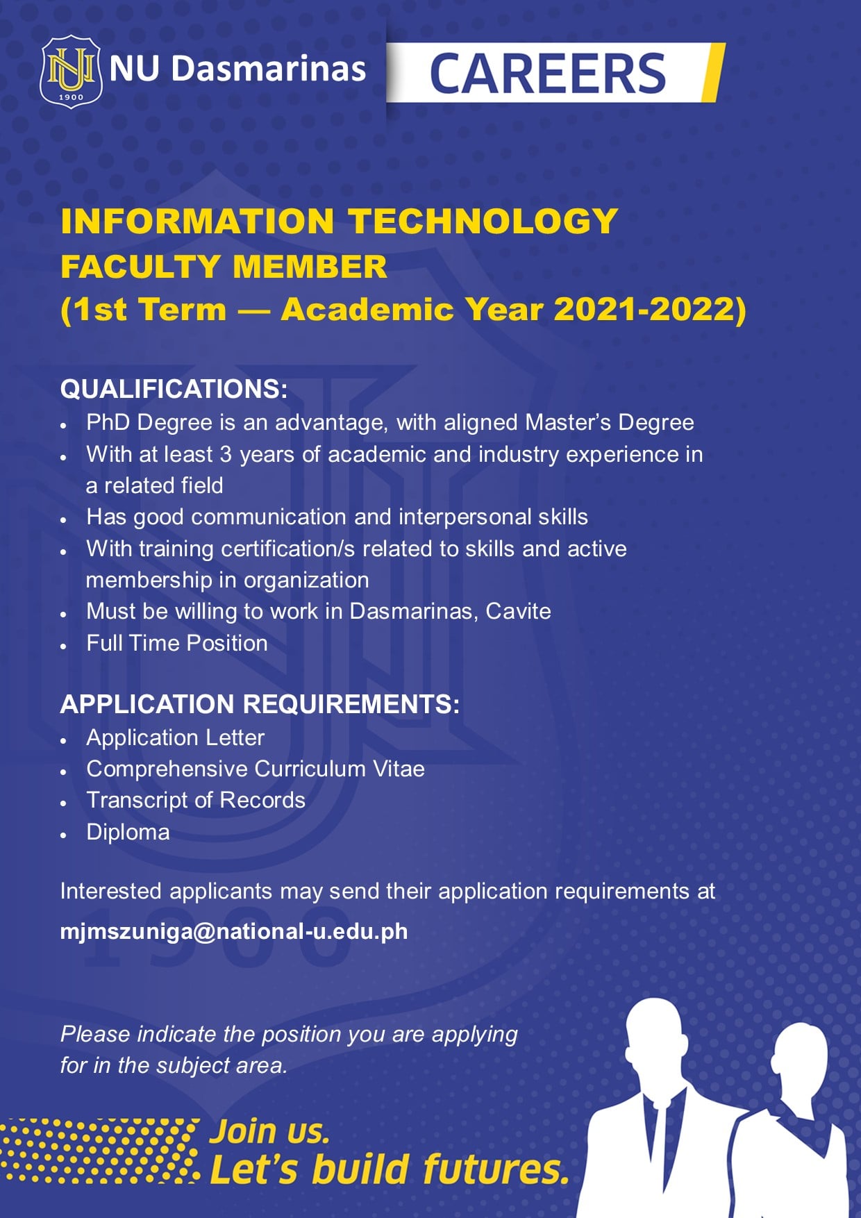 Information Technology Faculty Member | National University