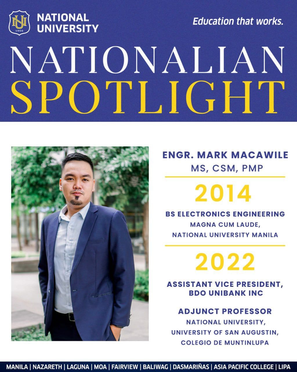 Nationalian Spotlight: Engr. Mark Macawile | National University