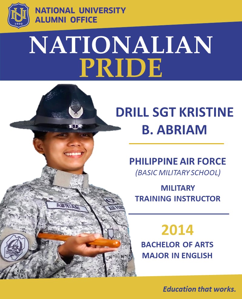 Nationalian Pride Drill Sgt Kristine B. Abriam National University