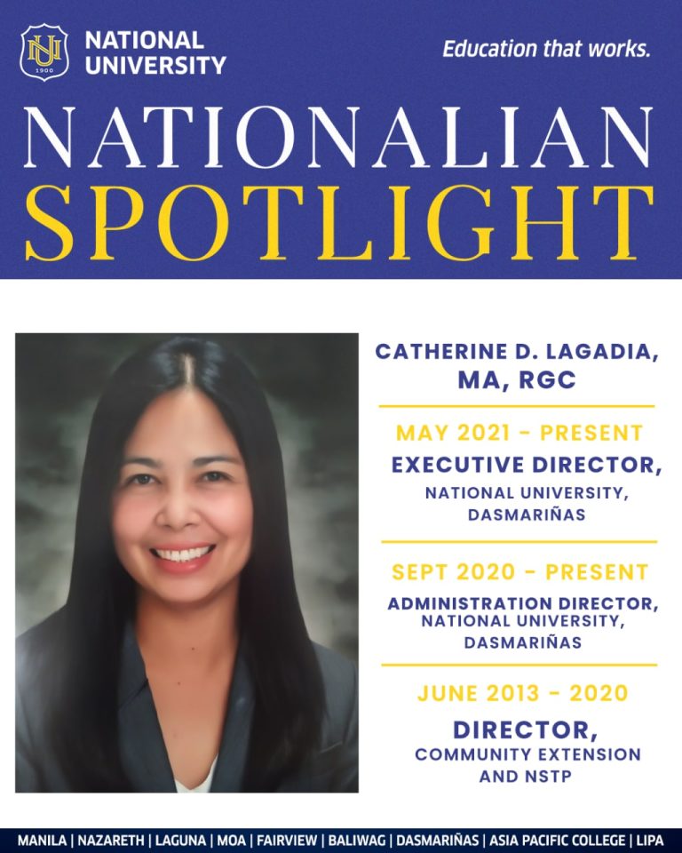 NU Dasmariñas’ Executive Director – Catherine D. Lagadia | National ...