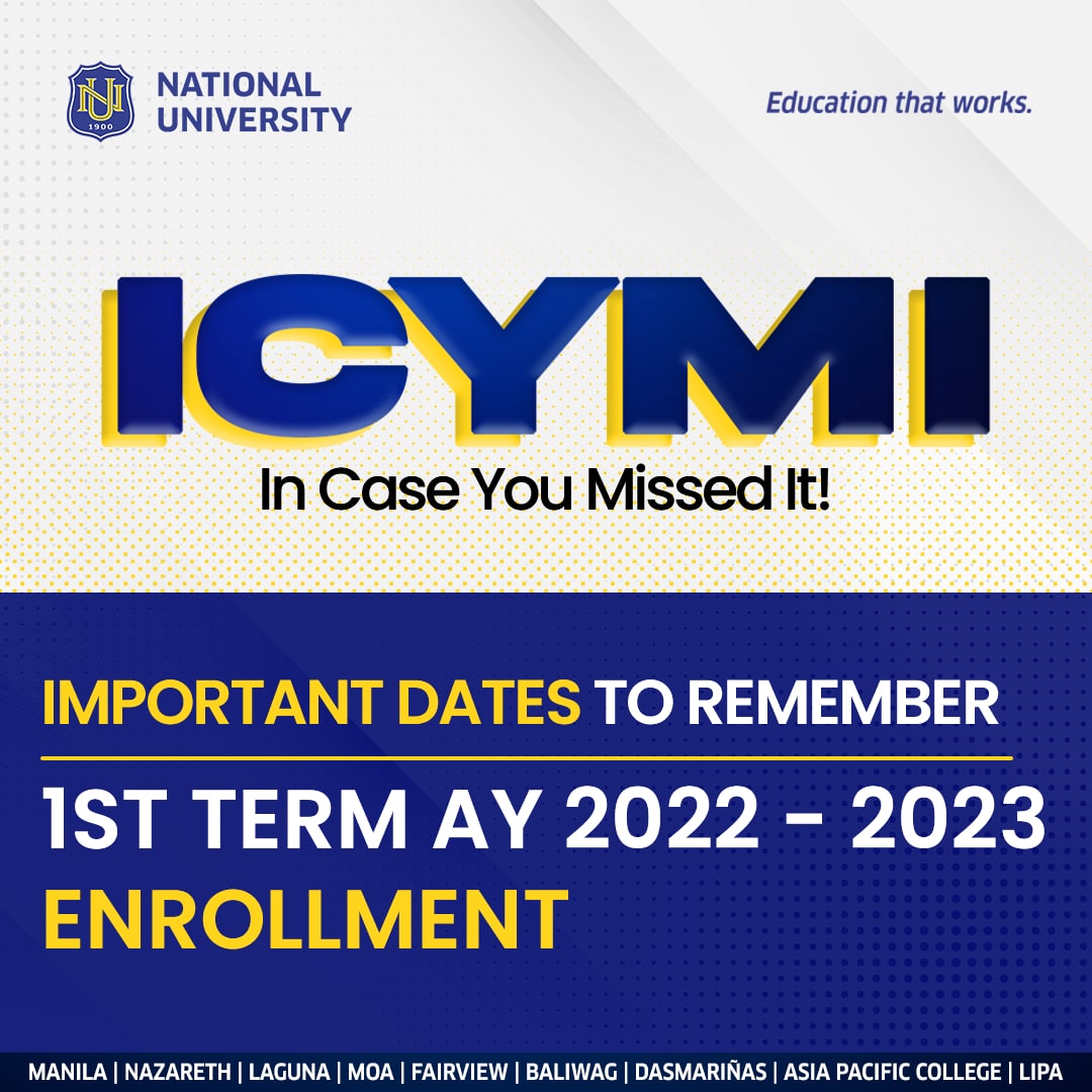 Here Are All The Dates You Need To Take Note For 1st Term Ay 2022 2023 Enrollment National 4801
