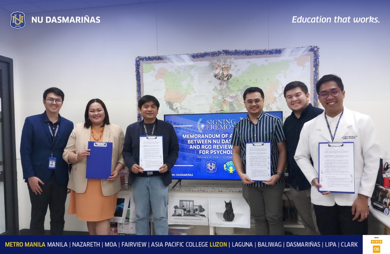 NU Dasmariñas forged partnership with RGO Psychology Review Center for ...